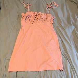 Short light pink dress